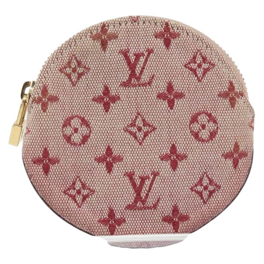 Louis Vuitton Monogram Mini Porte Monnaie Ron Coin Purse Red
